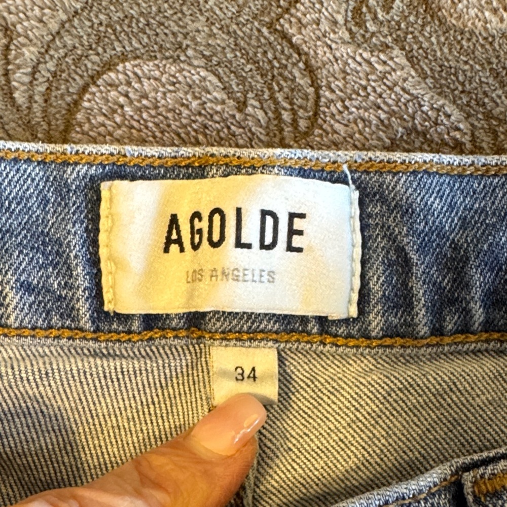 Agolde Relaxed Fit Blue Jeans - Picture 2 of 3